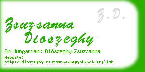 zsuzsanna dioszeghy business card